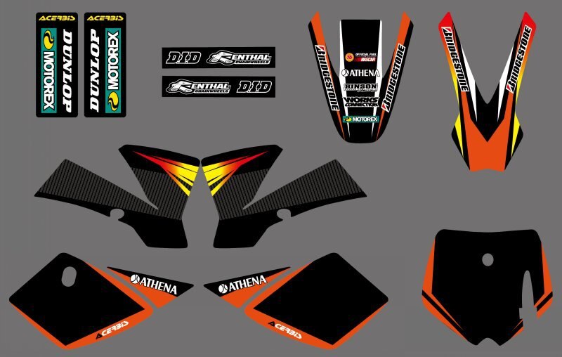 0252 New style Team DECALS STICKERS ׷ ŰƮ KTM 50 SX 2002 2003 2004 2005 2006 2007 2008